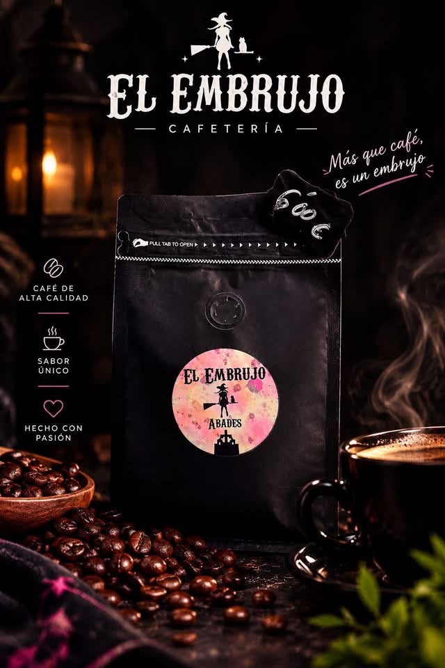 El Embrujo coffee, sold at the café