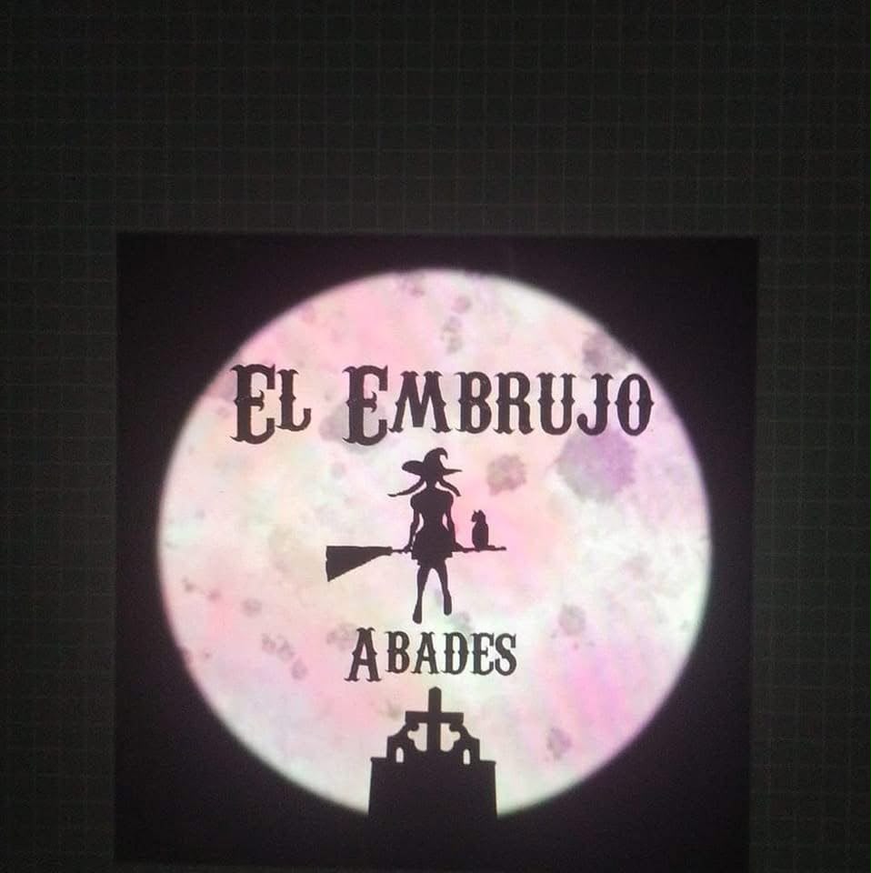 El Embrujo Abades · emblema original de la luna, la bruja y el gato